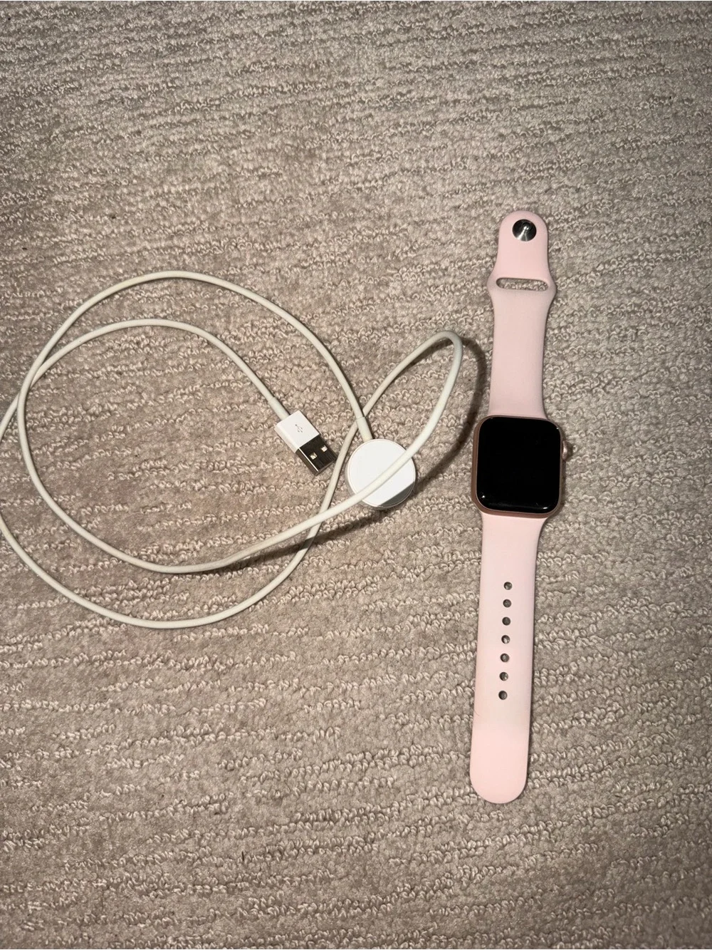 Apple Series 6 Pink Smartwatch with Charger